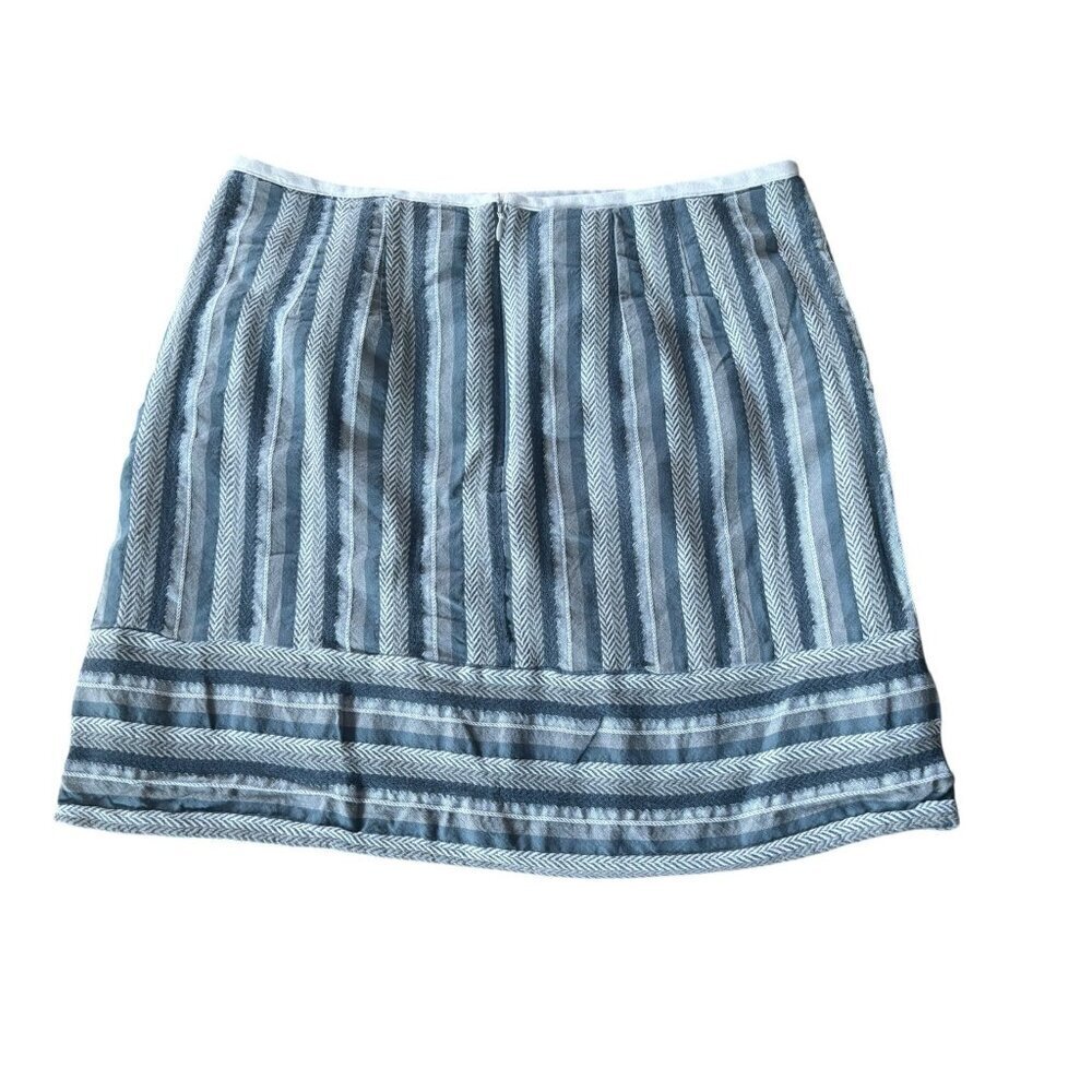 Loft Women Blue & White Short Skirt